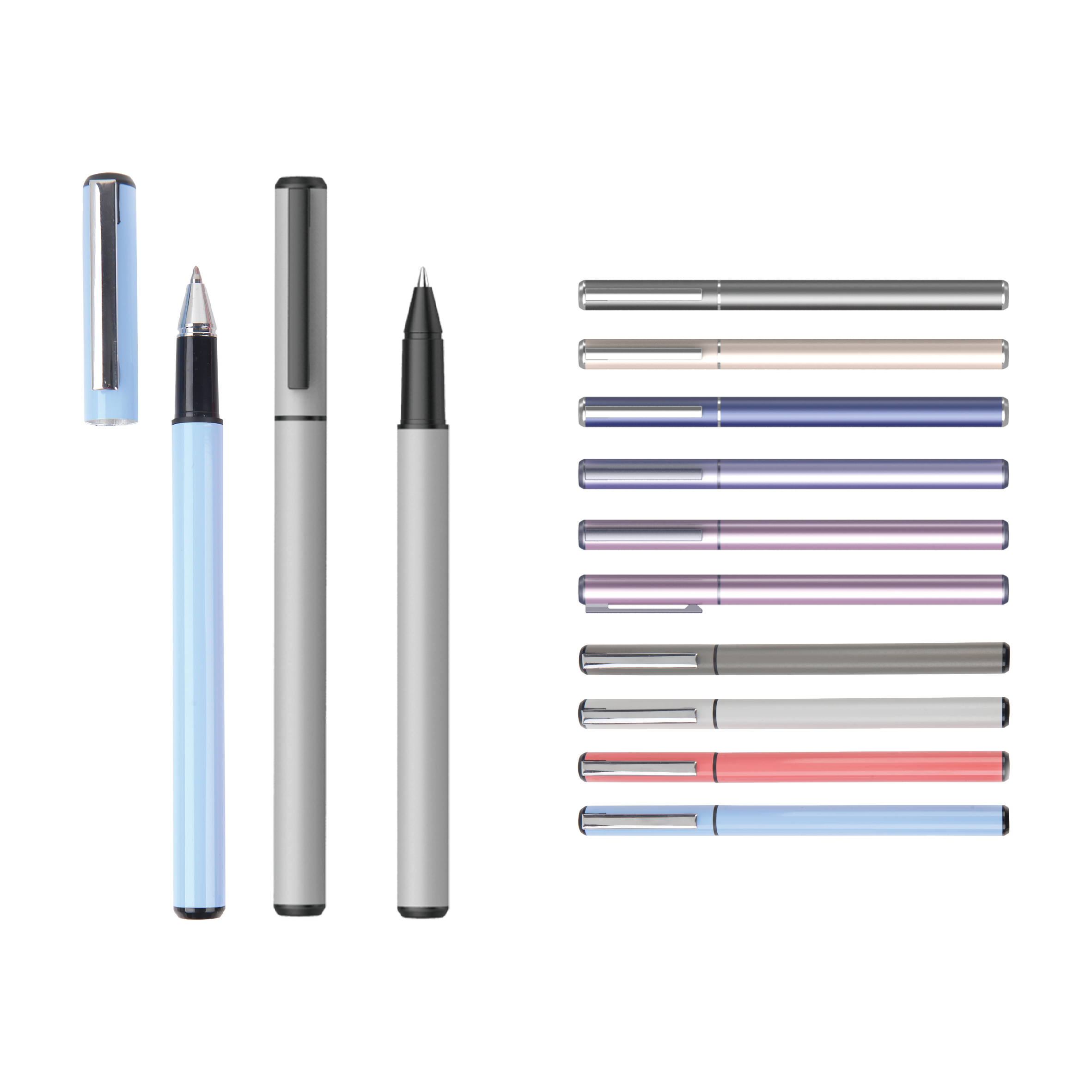 0.7mm&0.5mm Cap Off Metal Gel Pen For Student Perfect Gift