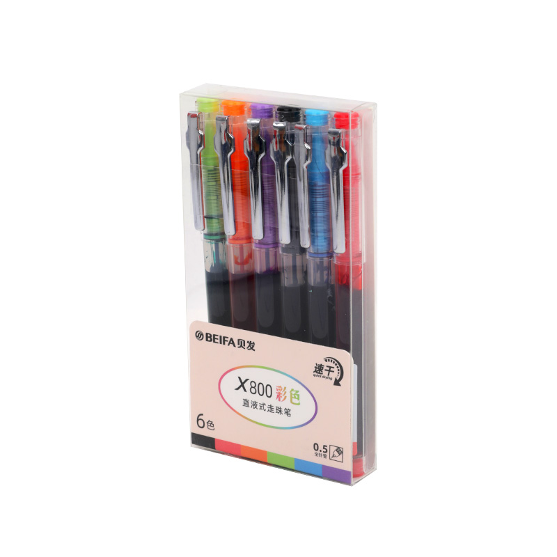 0.5mm Fine Tip X800 Color Roller Pen Assorted Colors