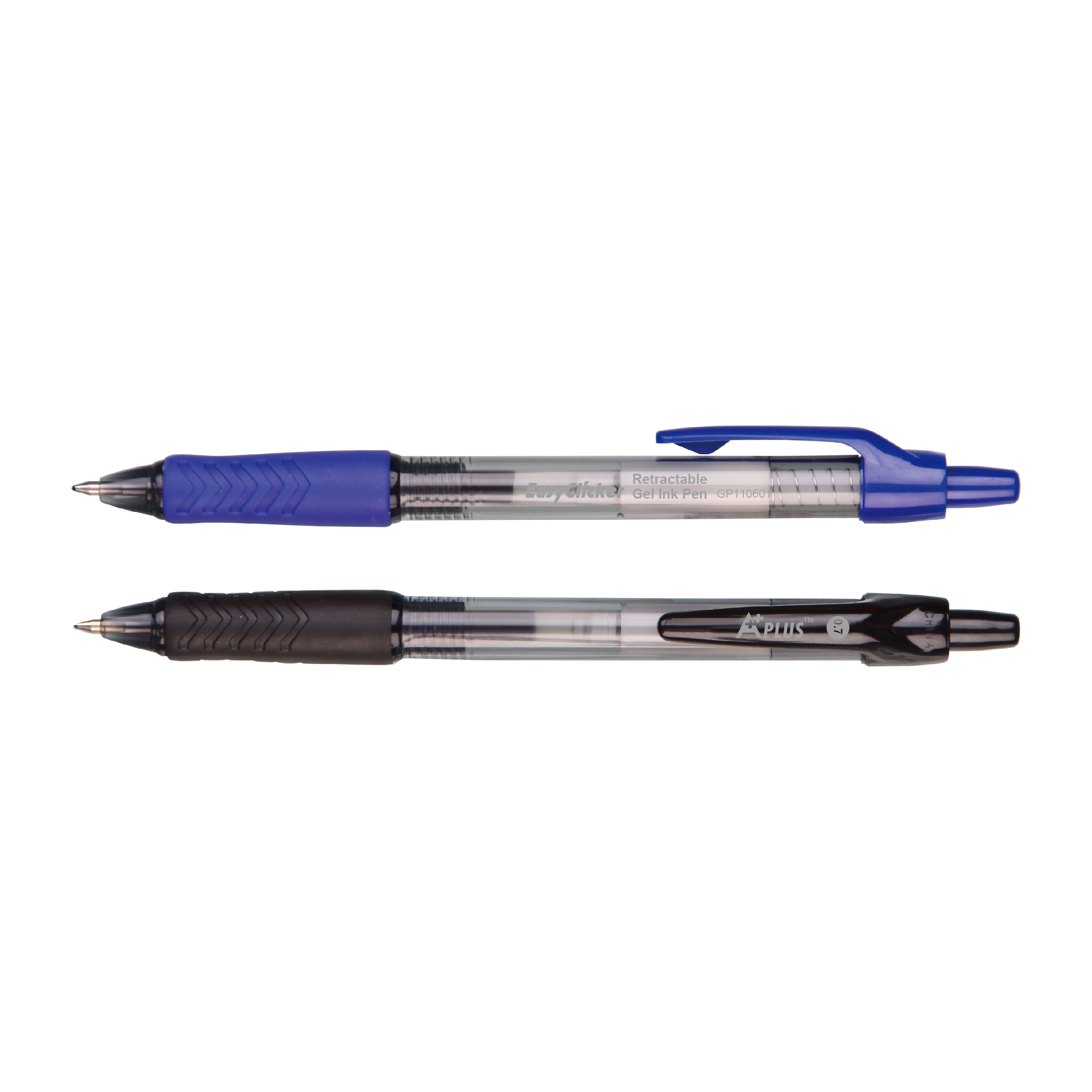 China 1.0mm/0.7mm Soft Grip Metal Clip Semi Gel Pen Blue Ink