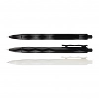 Hexagonal Shape Plastic Clip Gel Pen Black Ink,0.7mm/0.5mm