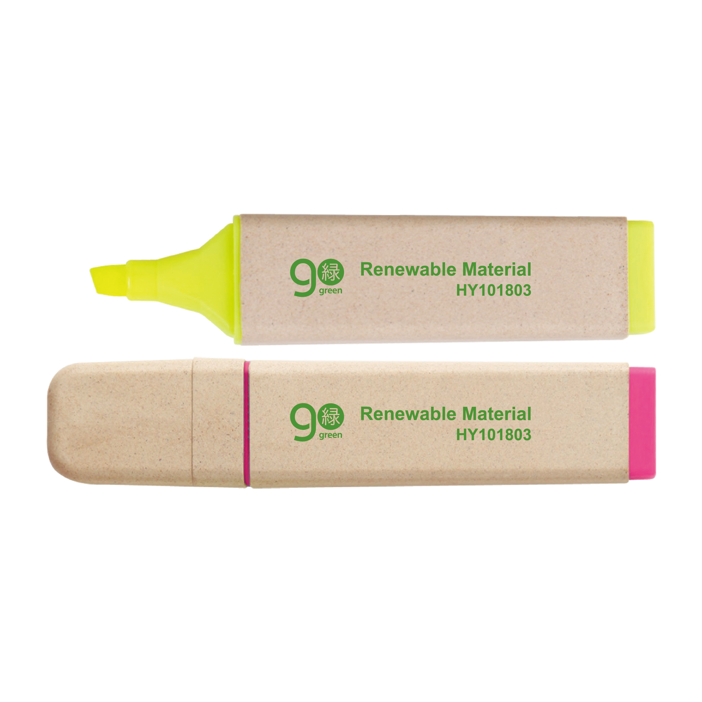 1-5.2mm Renewable Wood-plastic Fluorescence Highlighter Wholesale