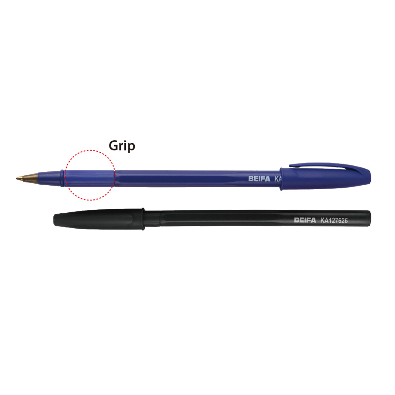Customized Ballpoint Pen Blue Ink with Soft Grip 1.0mm/0.7mm