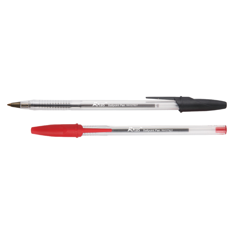 0,7 мм прозрачная шариковая ручка с простым дизайном и синими чернилами