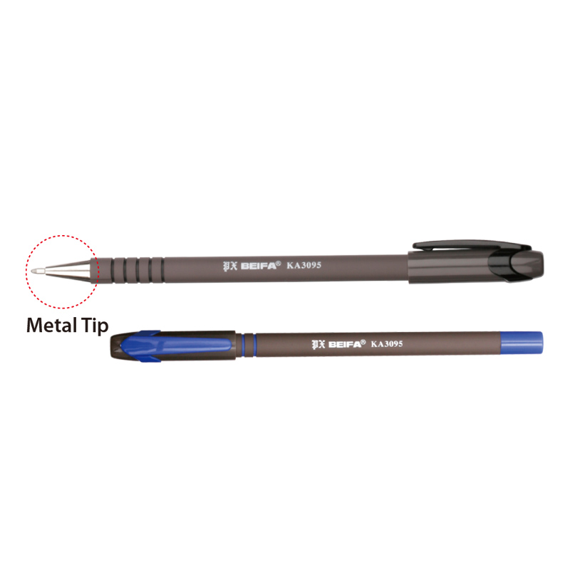Penna a sfera personalizzata con inchiostro nero, punta in metallo, 1,0 mm/0,7 mm