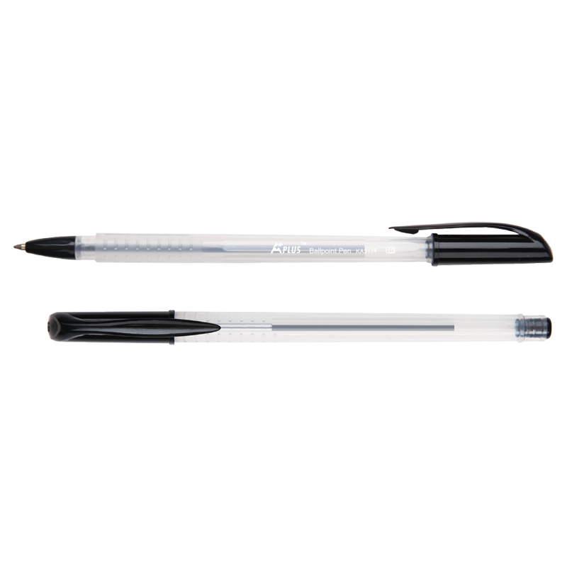Penna a sfera semitrasparente da 1,0 mm/0,7 mm con logo personalizzato