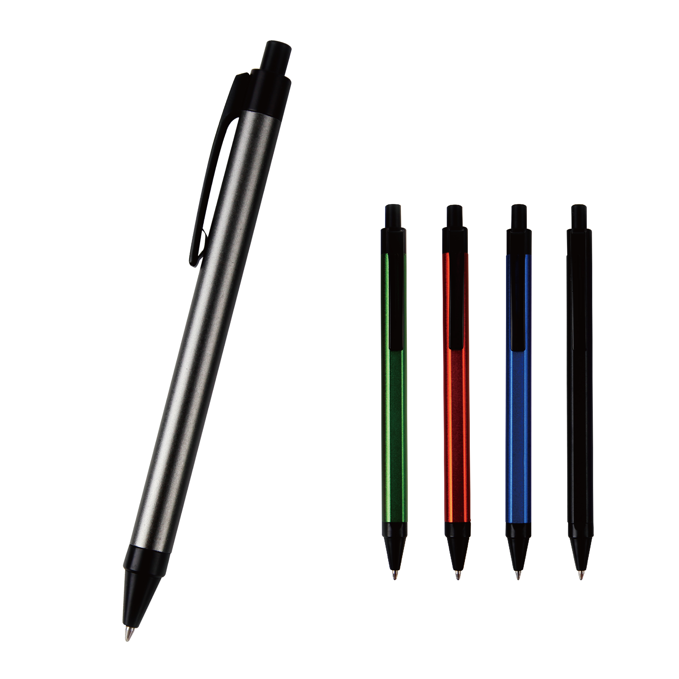 0.7/1.0mm Press Retractable Metal Ball Pen For Student Office