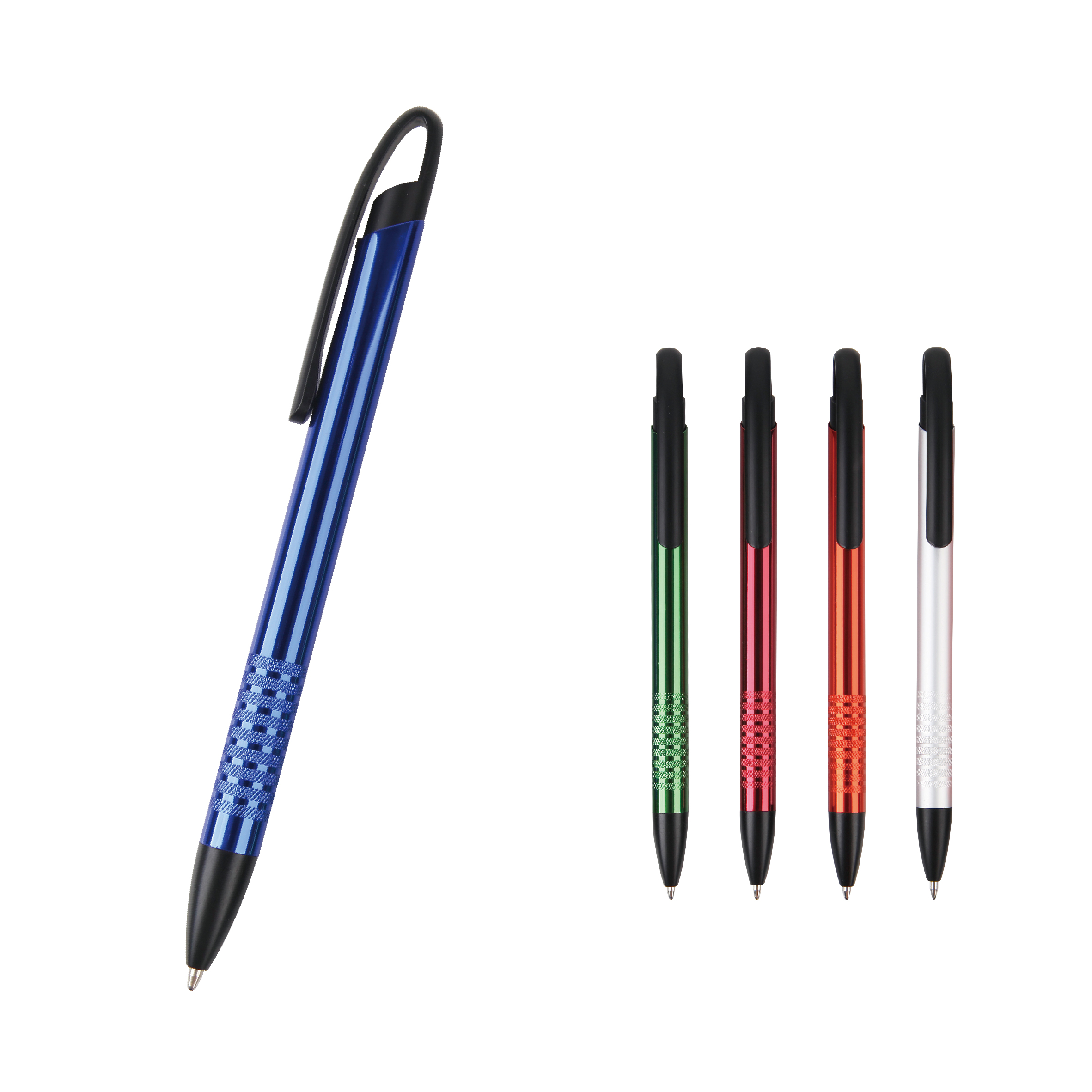 0,7 mm/1,0 mm einziehbarer Kugelschreiber aus Metall, modisches Design