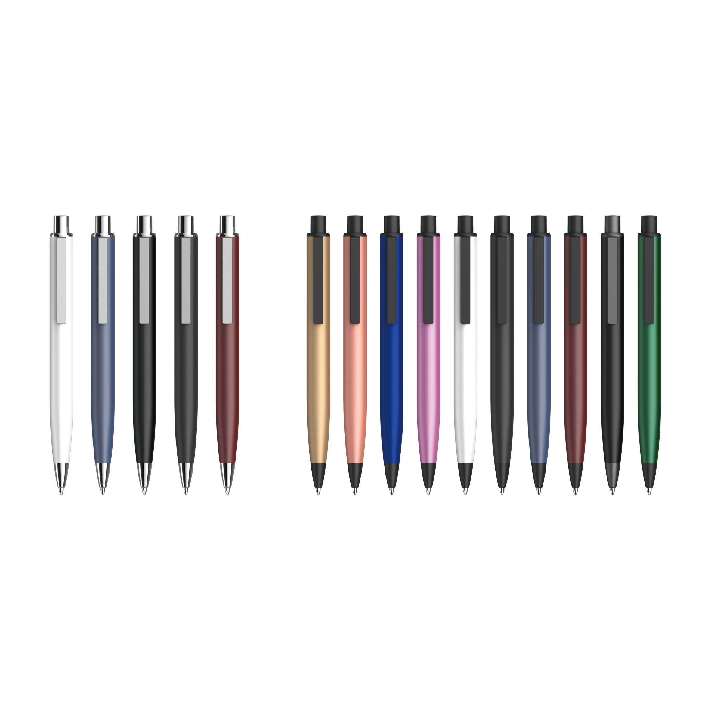 Oval-Shaped Metal Retractable Ball Pen Perfect gift,0.7mm/1.0mm