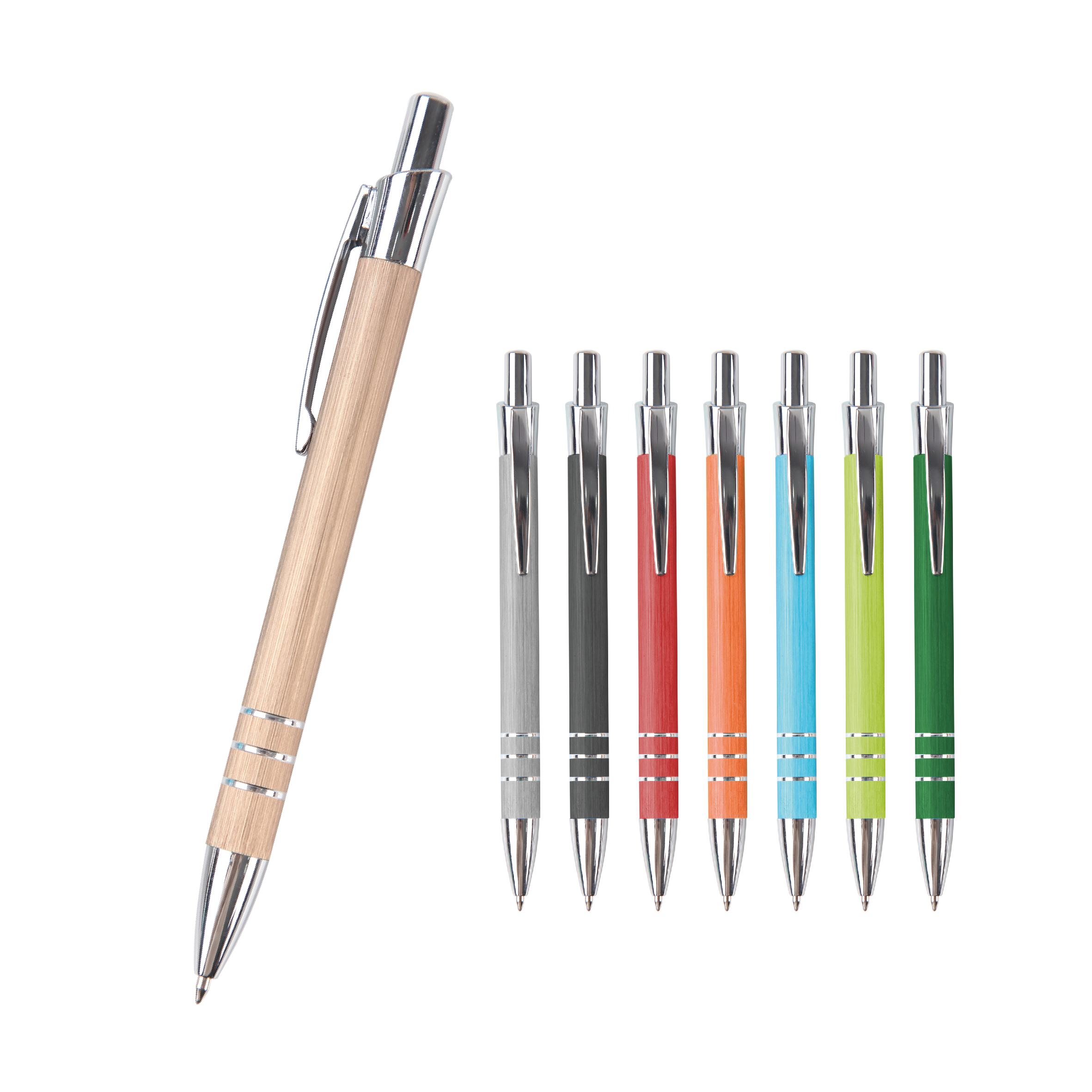 0.7mm/1.0mm Multi Colour Press Ball Metal Pen for Home Office