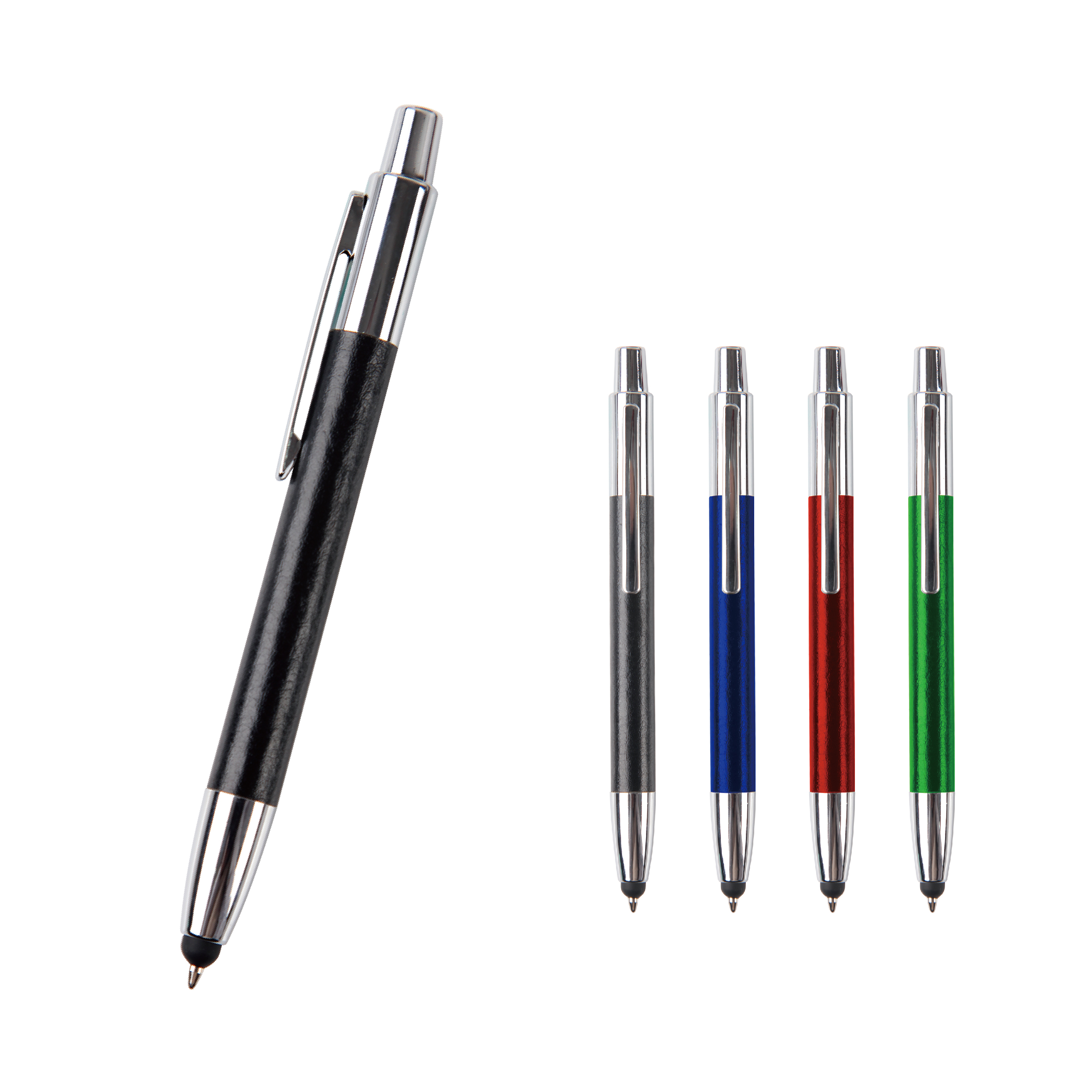 0.7mm/1.0mm Multifunctional Press Ball Metal Pen With Stylus On Tip