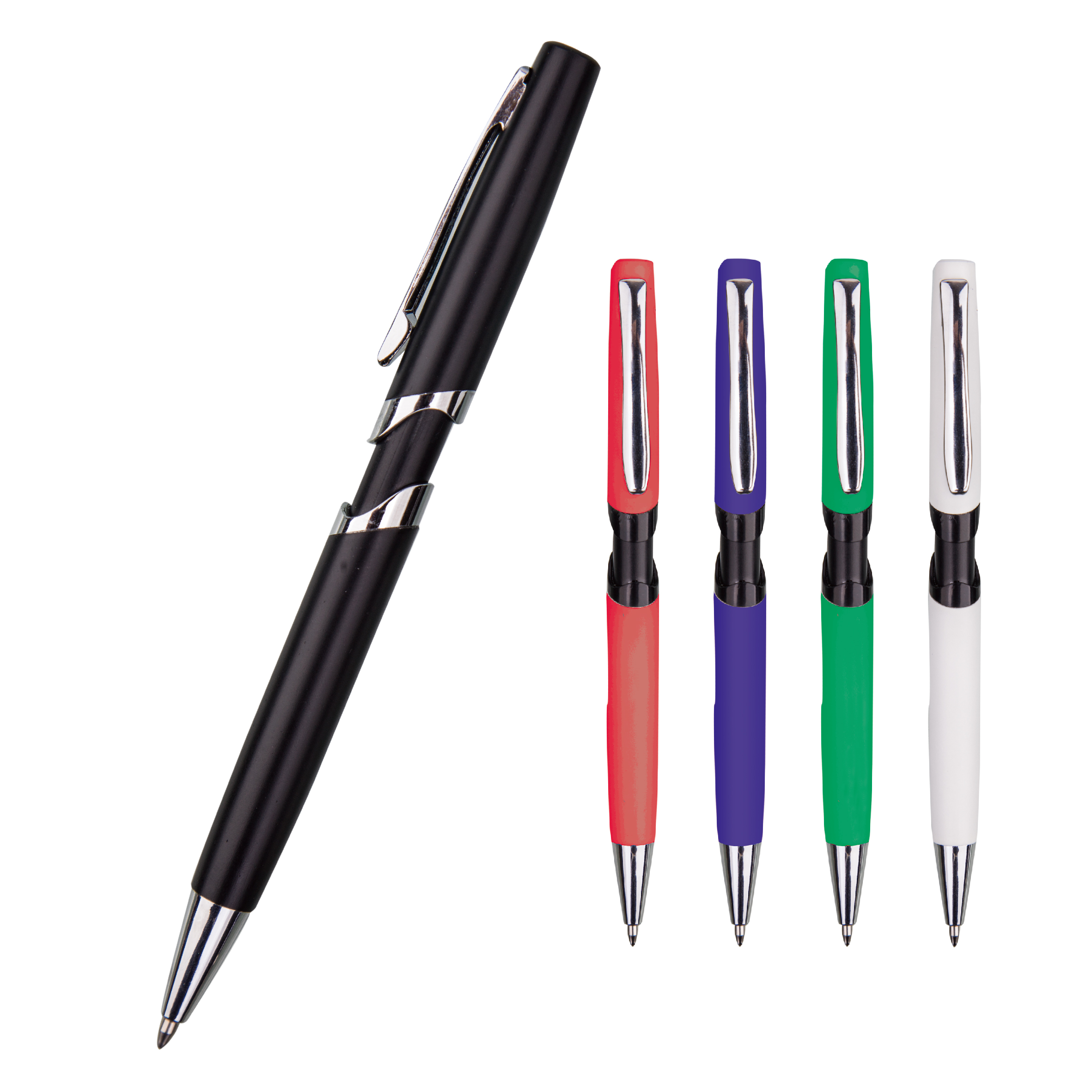 0.7mm/1.0mm Retractable Ball Metal Pen with Metal Clip High Quality