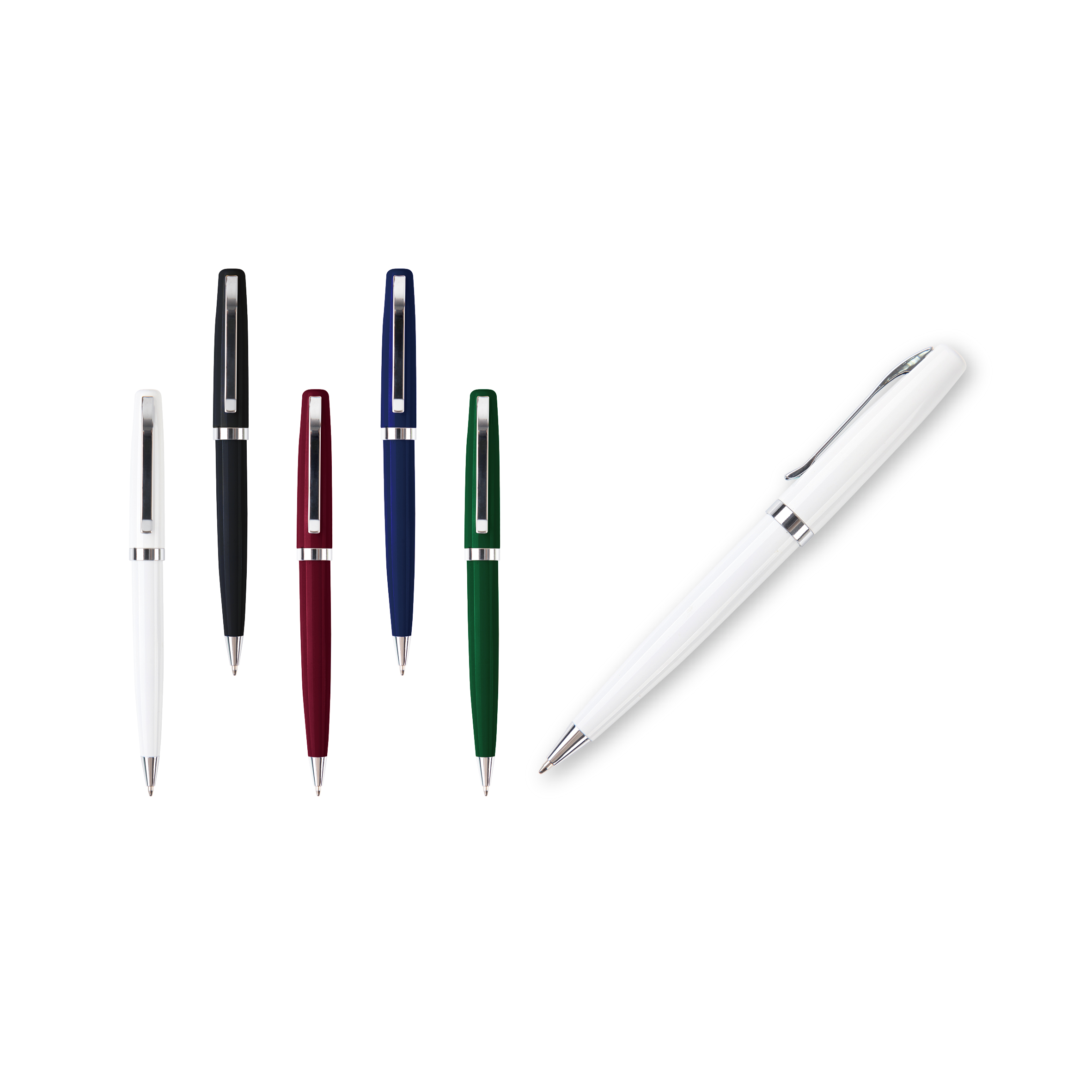 Arc Shaped Twistable Metal Ball Pen 1.0mm/0.7mm Chinese Wholesale