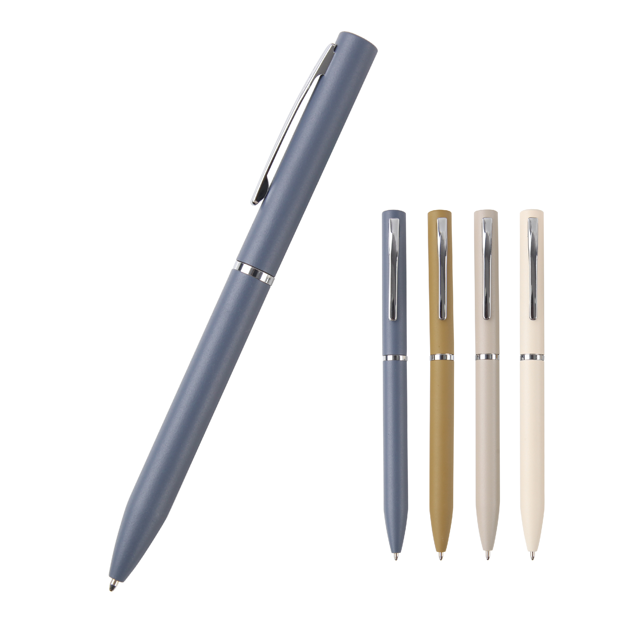 Bolígrafo de metal giratorio de lujo de 0,7 mm/1,0 mm para el hogar de la escuela de negocios