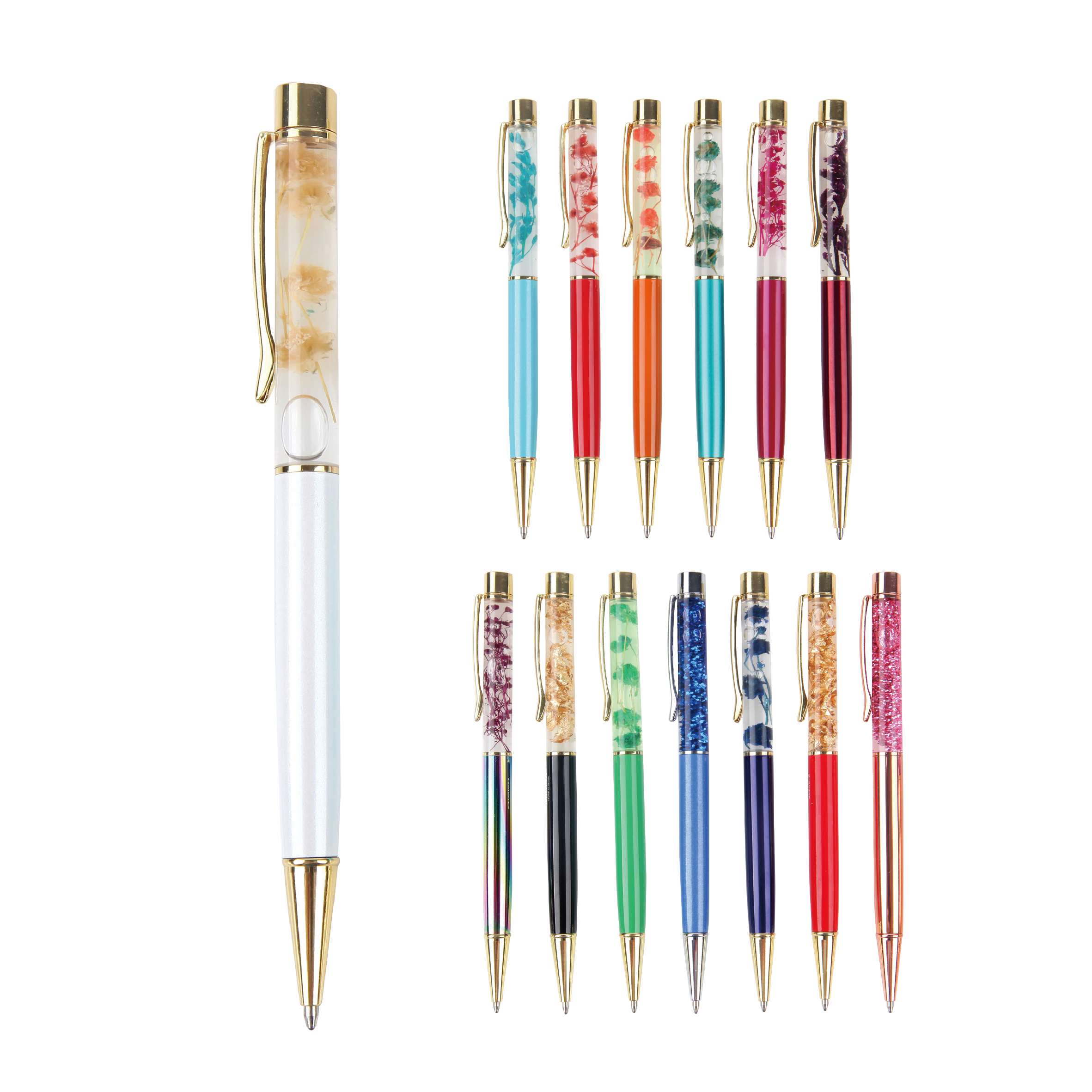 Ausgefallener drehbarer Kugelschreiber aus Metall in mehreren Farben für Schule, Büro, Zuhause
