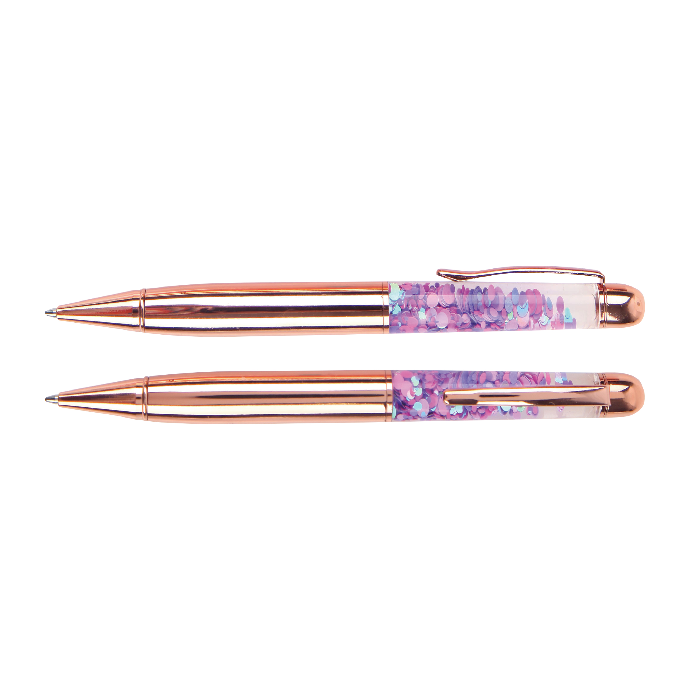 Rosa Drehkugelschreiber aus Metall, Multifarben für Mädchen, Damen, Schule, Büro