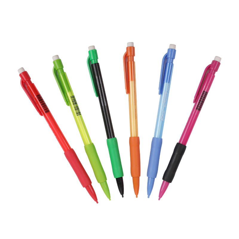 1.0mm/0.7mm Lead Soft Grip Automatic Pencil with Eraser End for Students Office