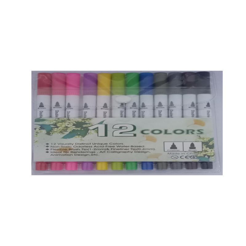12/24/36/48/60/80/100 Colors Double Heads Watercolor Pen Dual Tip