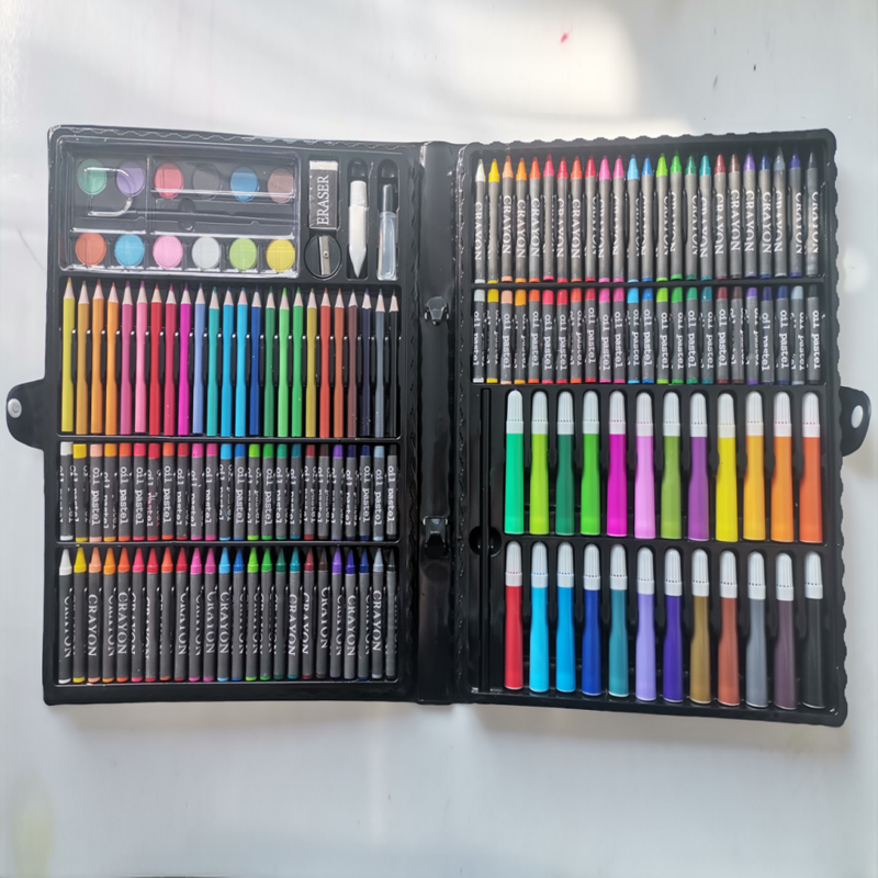 168Pcs Super Art Kits with 24 Watercolor Pens&5 Sheets of A4 Paper