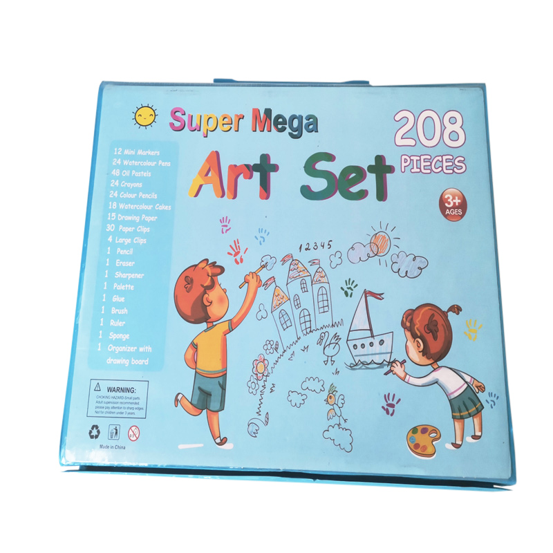 208Pcs Super Mega Art Sets with 18 Powder Torches,1 Drawing Board