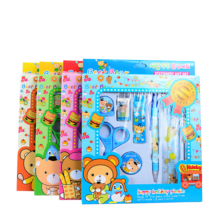 8 Pieces Stationery Set with Movable Pencil,Pencil Sharpener Students Gifts