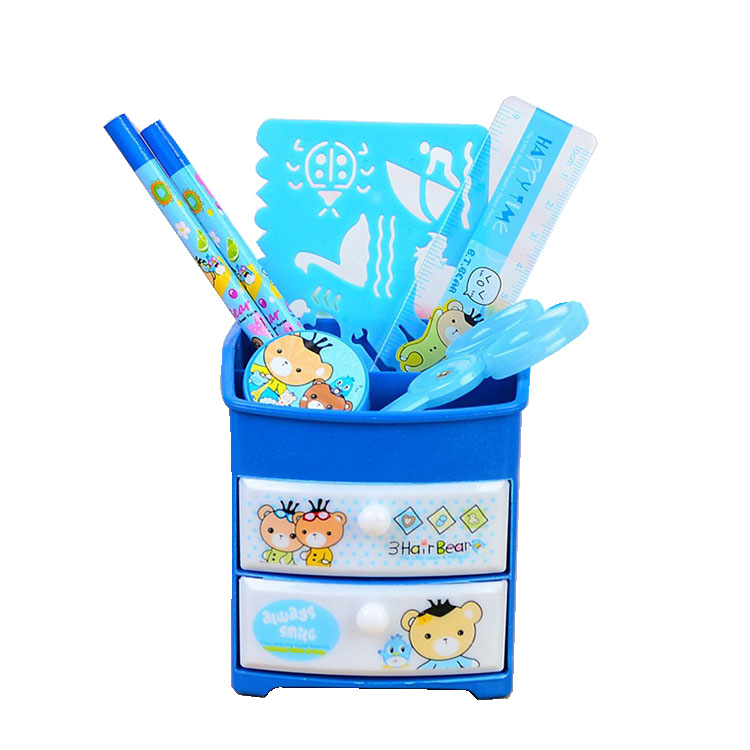 9 Pieces Stationery Set with Cartoon Eraser lots of Stationery