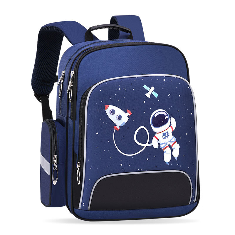 Aliens and Bunny Pattern School Bag Polyester Material for Girls Boys