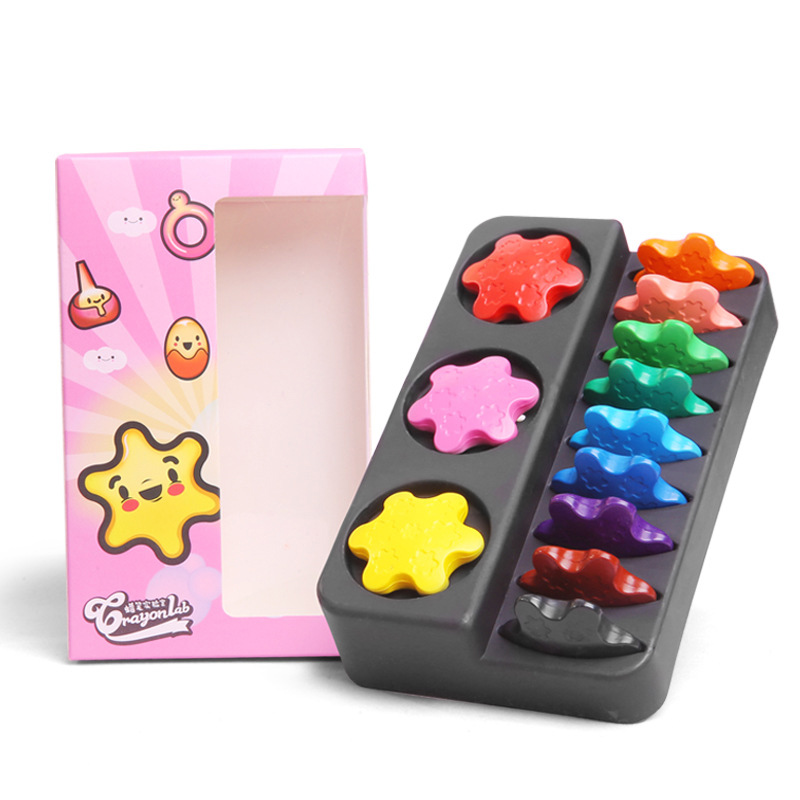 6/12 Colors Snowflake Star Mini Painting Crayons Made in China