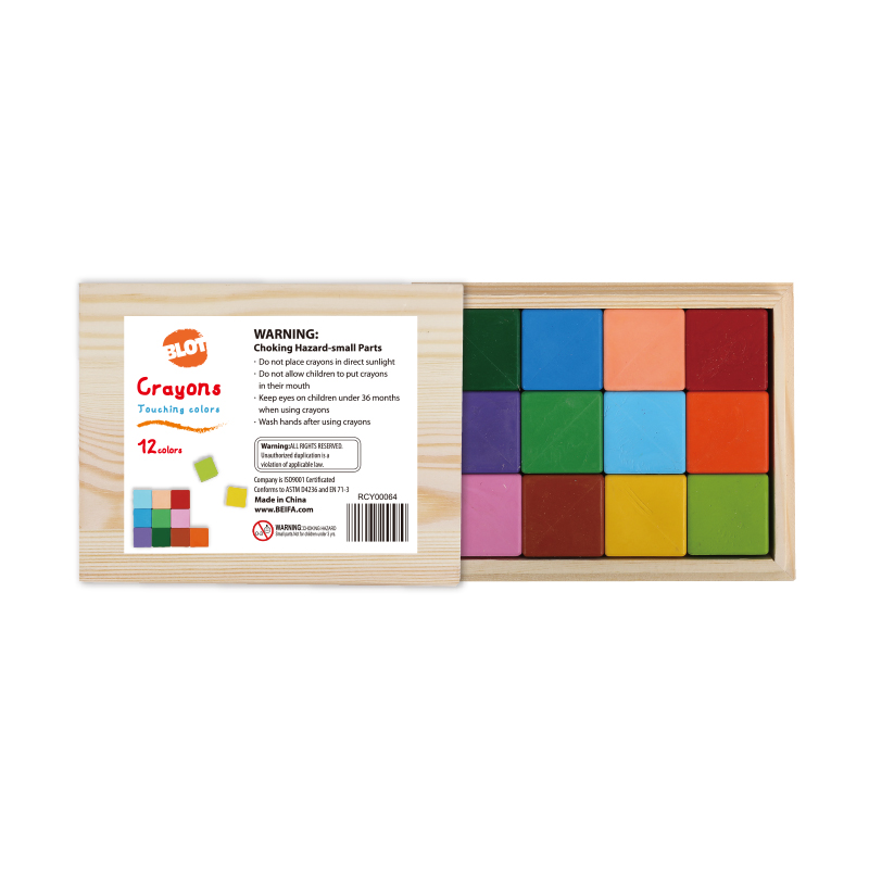 Clean Washable Square Painting Crayons 12 Colors for Teenagers Kids