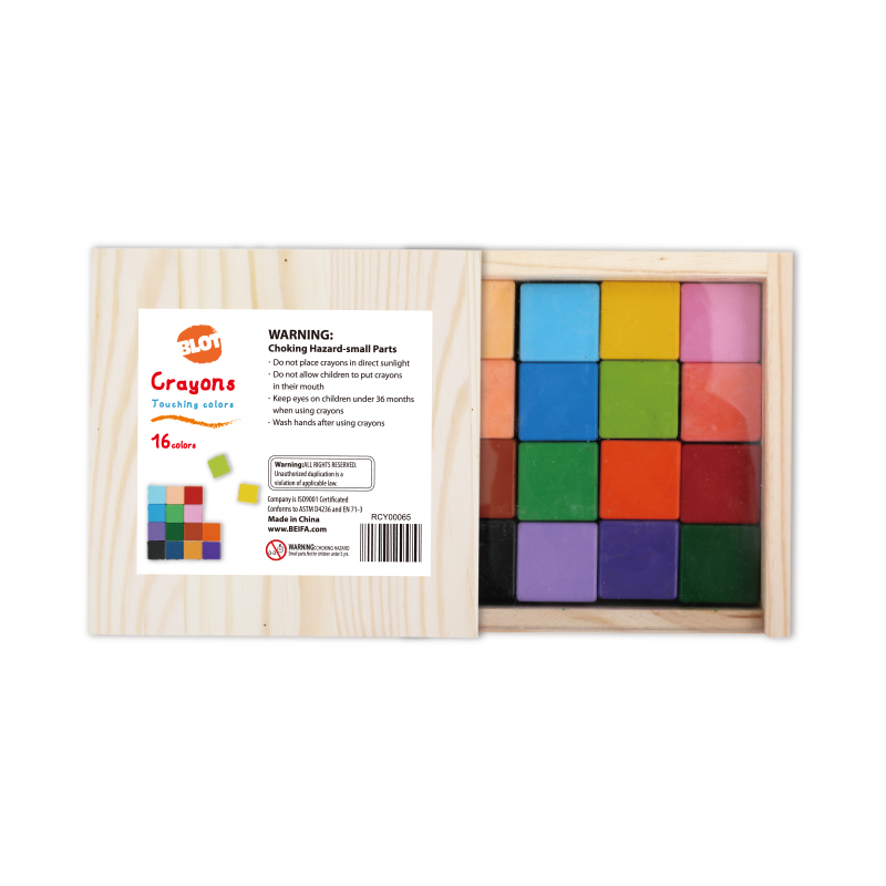 Chinese 16 Colors Clean Safe Kids Painting Square Crayons