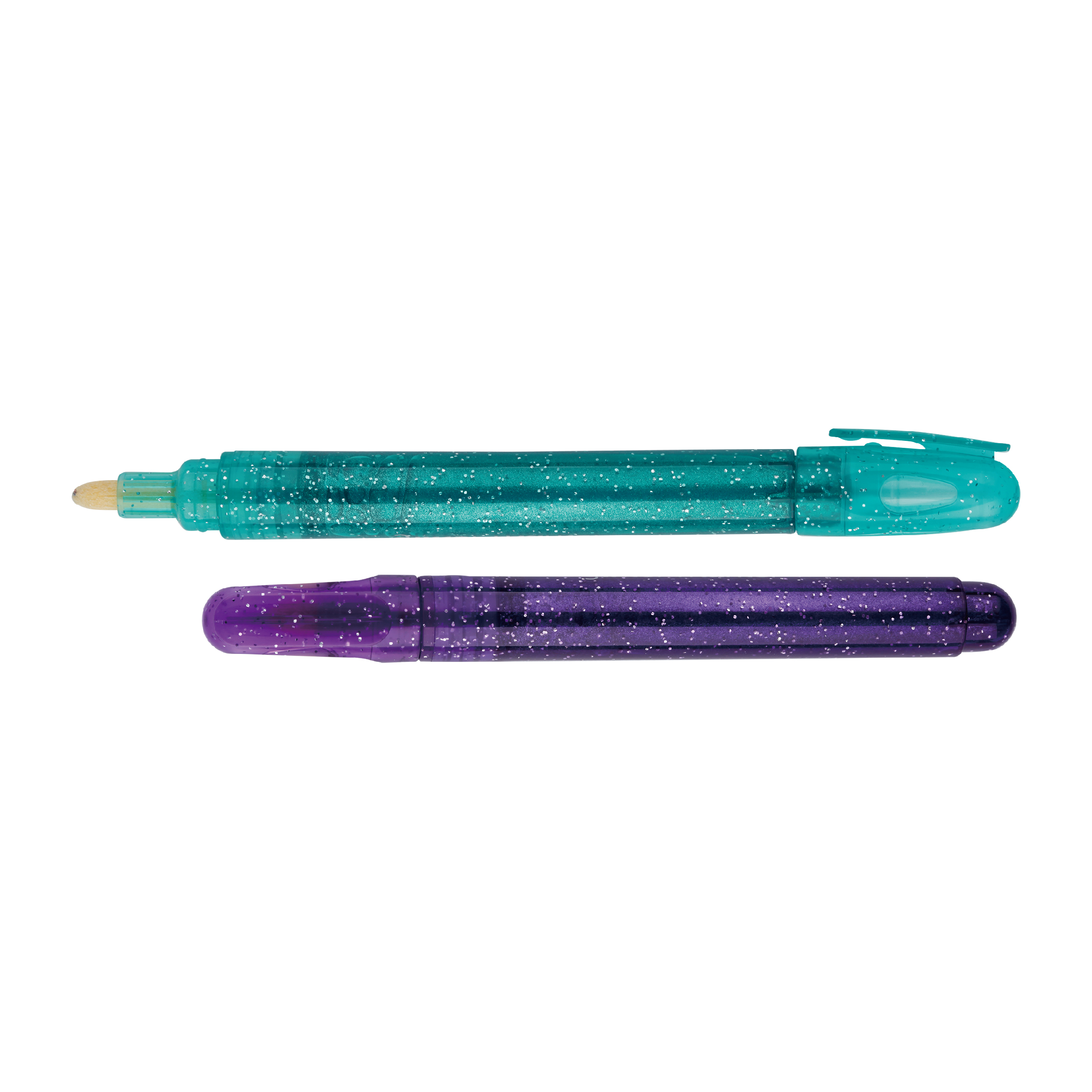 Перманентный маркер с блестками на водной основе, 6 цветов с блестками