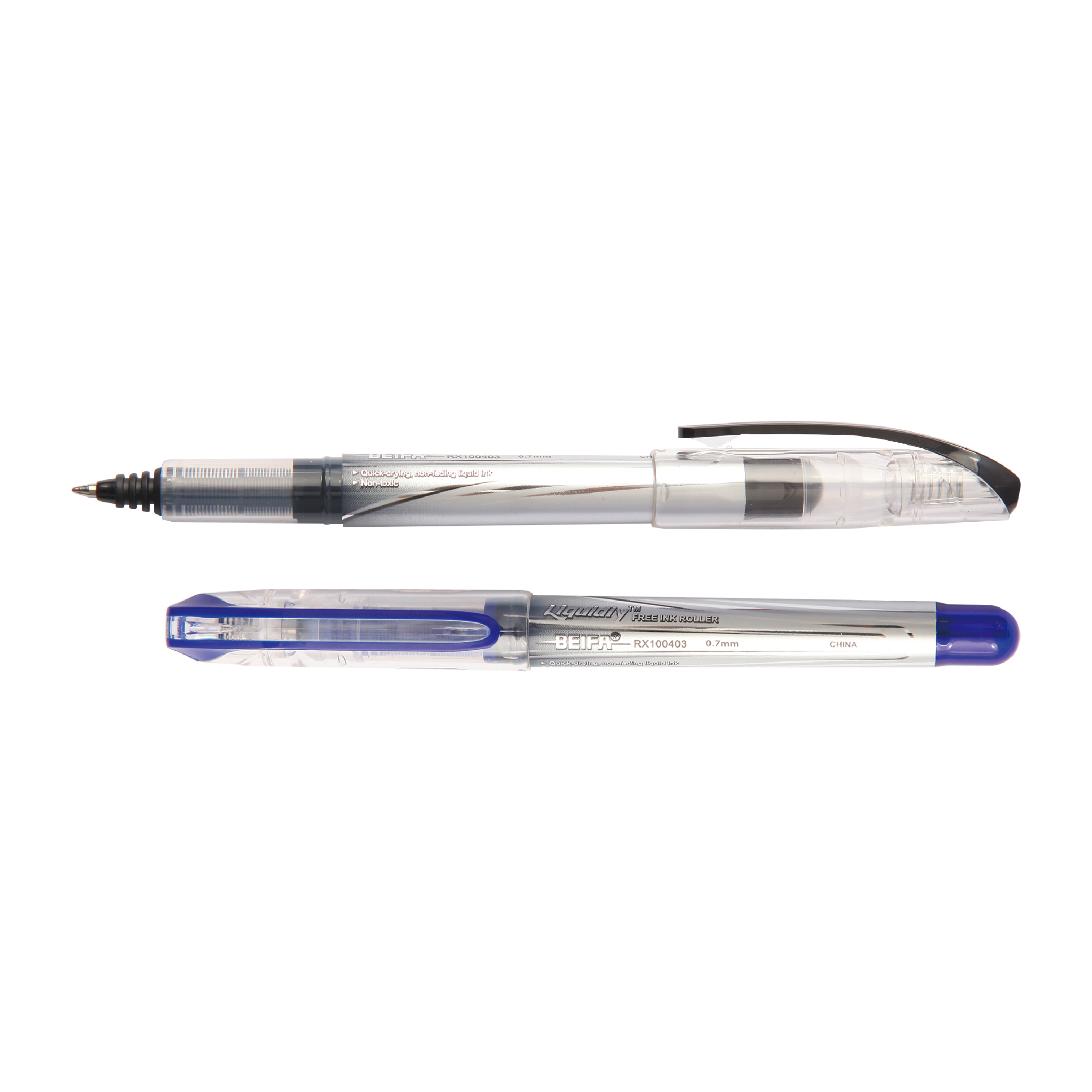 0.7mm/0.5mm Black Simple Design Roller Tip Pen Roller/Needle Tip