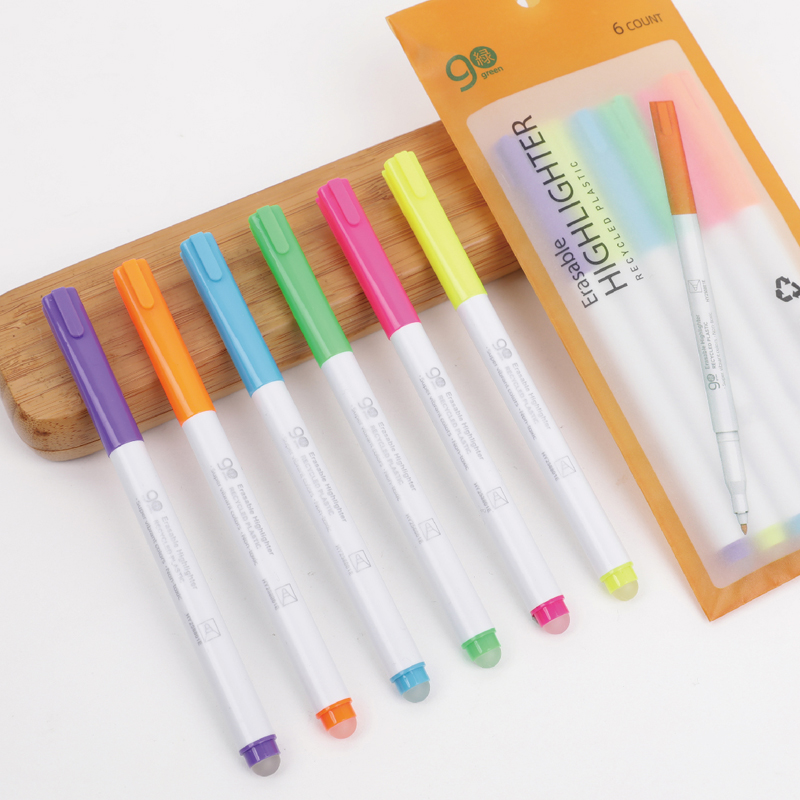 Multi Color Erasable Highlighter with Recycled Package