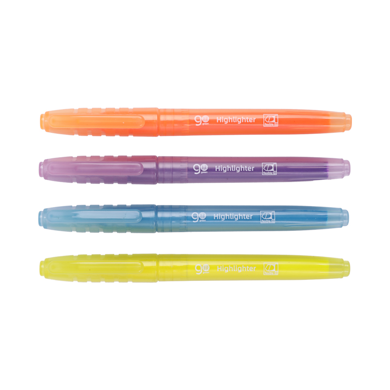 PP Recycled Colorful Highlighter for Reading, Making Notes