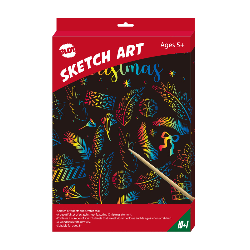 Scratch Art Book Scratch Rainbow Paper for Christmas Party