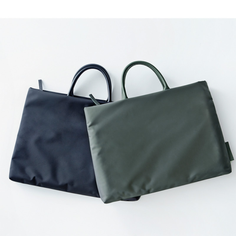 Nylon&Cow Leather Unisex Laptop Bag Business Portable Bag