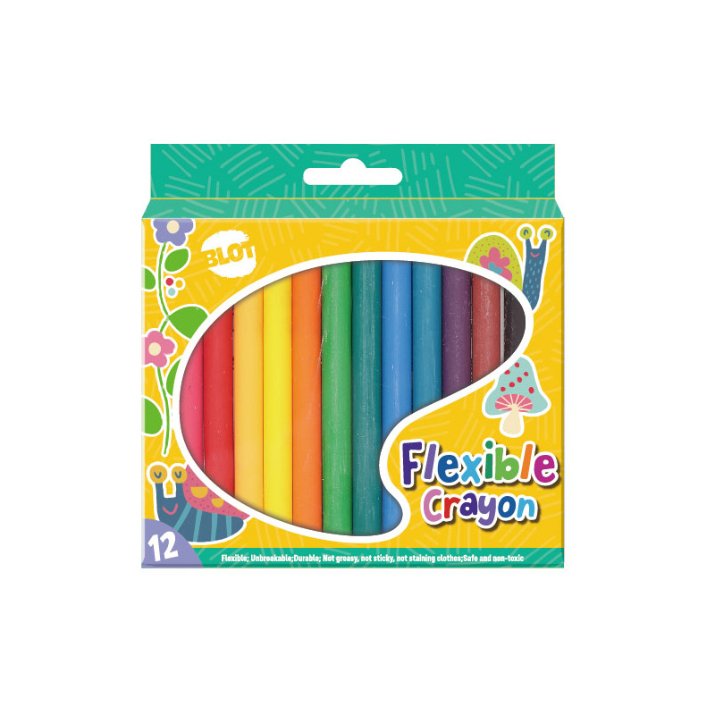 12pcs Round Flexible Crayon