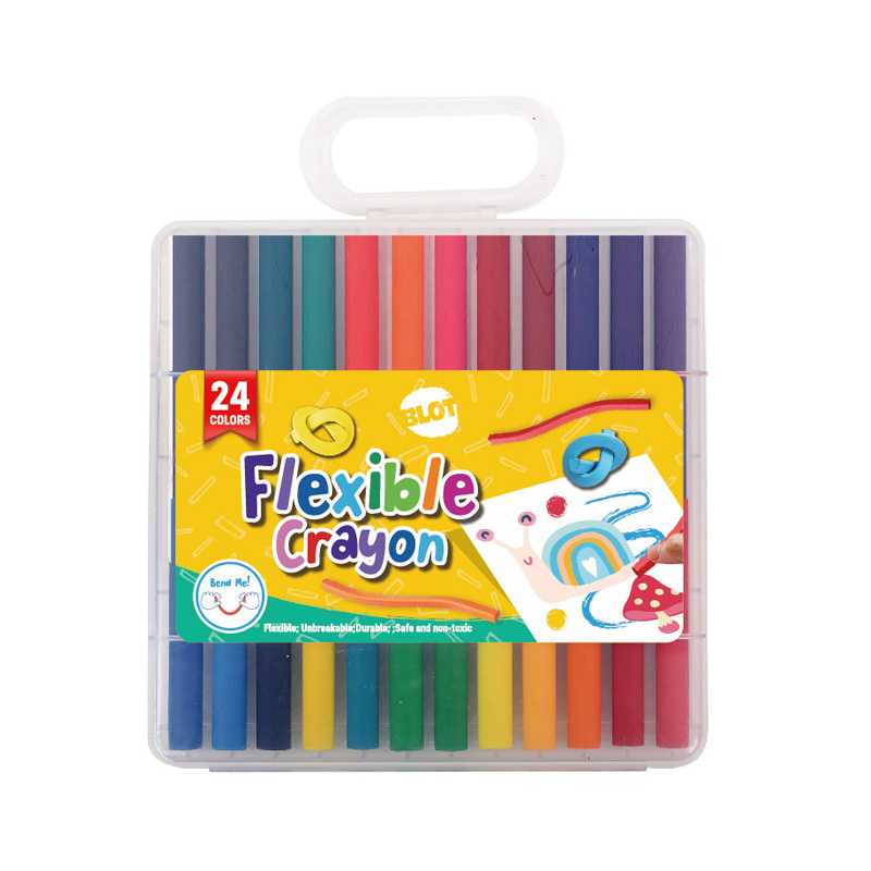 24pcs Oval Flexible Crayon