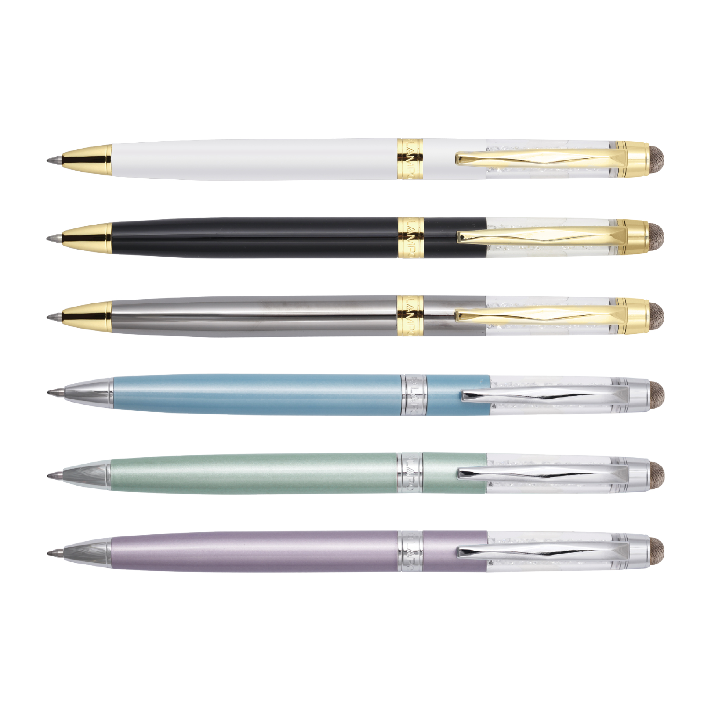 Luxury Twistable Crystal Gel Pen With Stylus On Top for Office Business