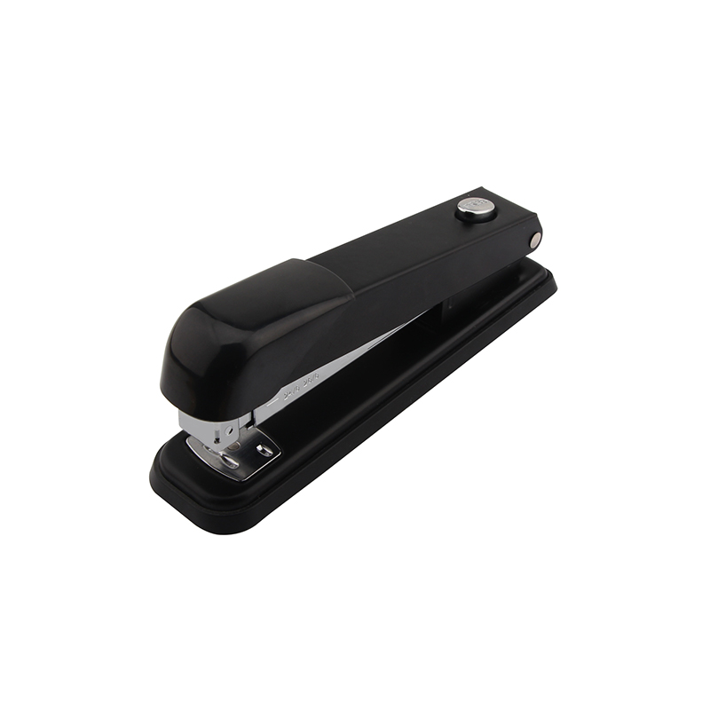 Extended White Black Office Stapler with Pop-up Throat Large Capacity