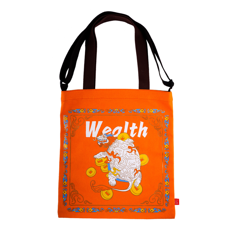 HD Printing Vintage Auspicious Bag with 4 Pattern