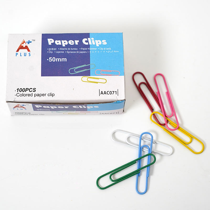 Clips de papel de color de 50 mm Embalaje de 100 piezas