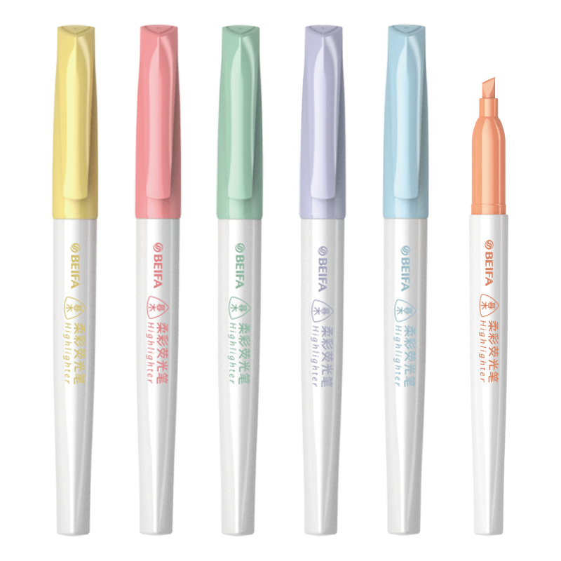 Pastel Color Highlighter with Soft Chisel Tip