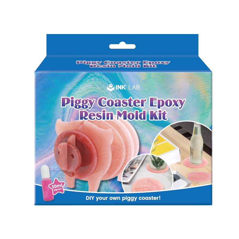 6Pcs Piggy Coaster Epoxy Resin Mold Kit