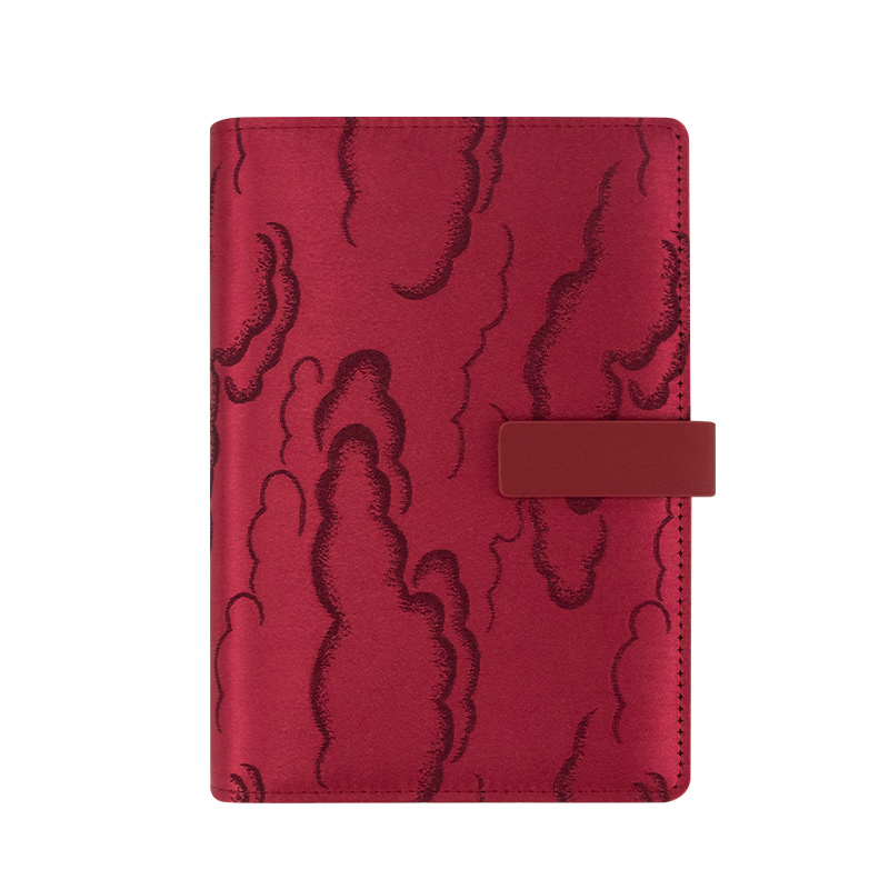 Small&Medium A5 Silk Cover Luxurious Notebook with Card Holder