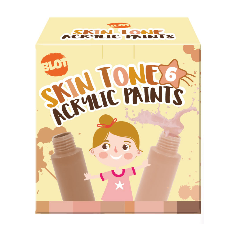 6PCS Skin Tone Acrylic Paints