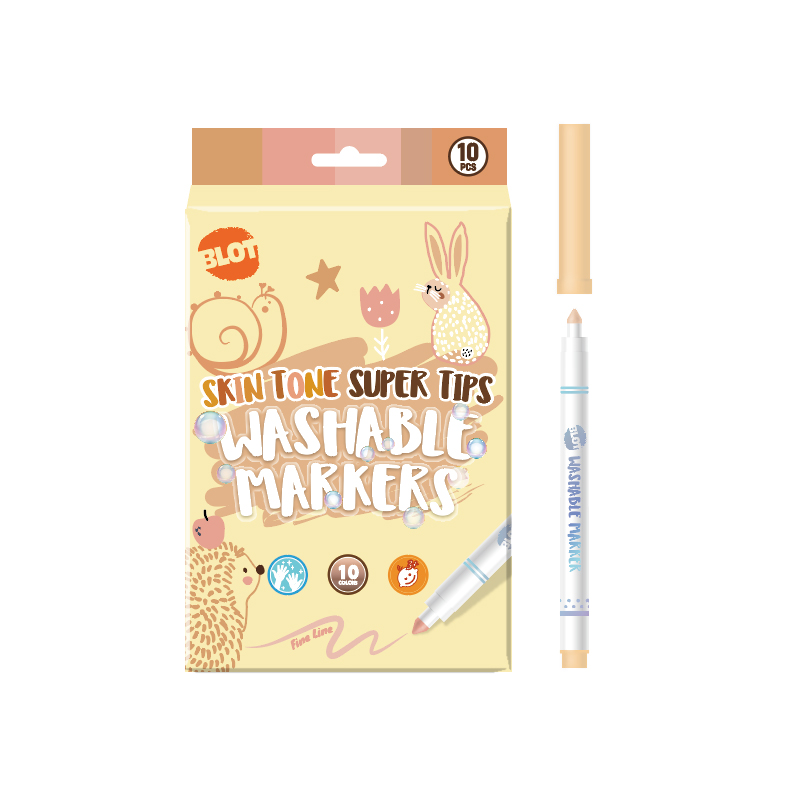 China 10PCS Skin Tone Super Tips Washable Markers Manufacture and