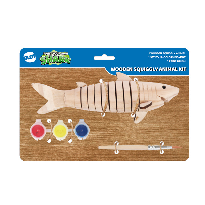 Kit de animales ondulados de madera de tiburón