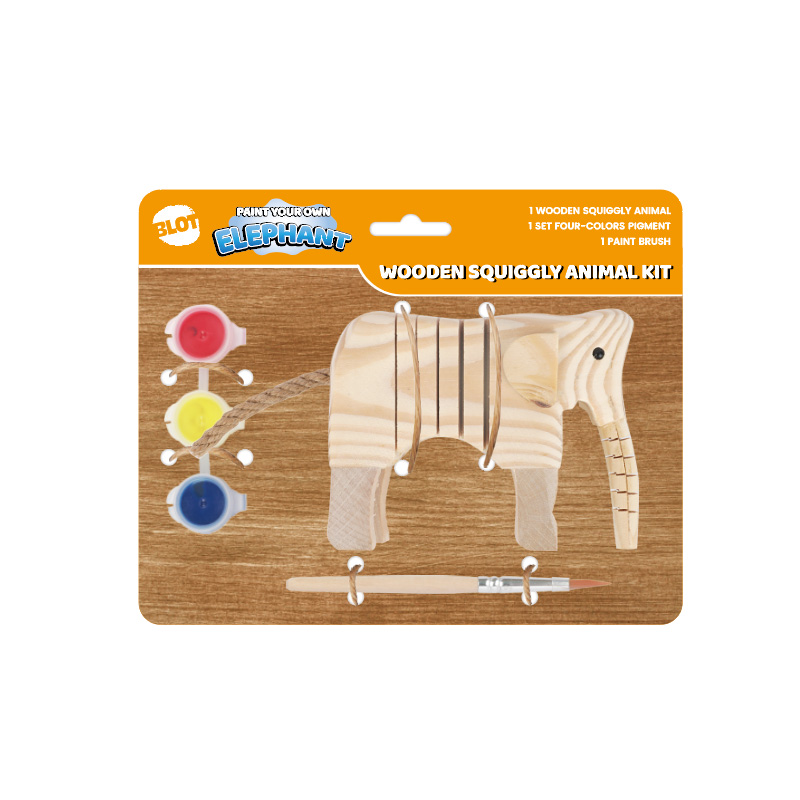 Kit de animales ondulados de madera de elefante