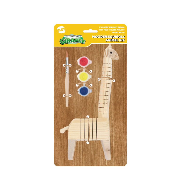 Kit de animales ondulados de madera de jirafa