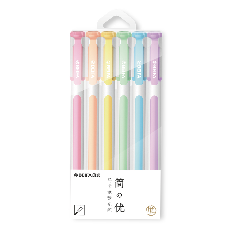 Macaron Highlighter “SIMPLE の SUPERIOR”  6 Assorted Colors